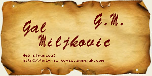 Gal Miljković vizit kartica